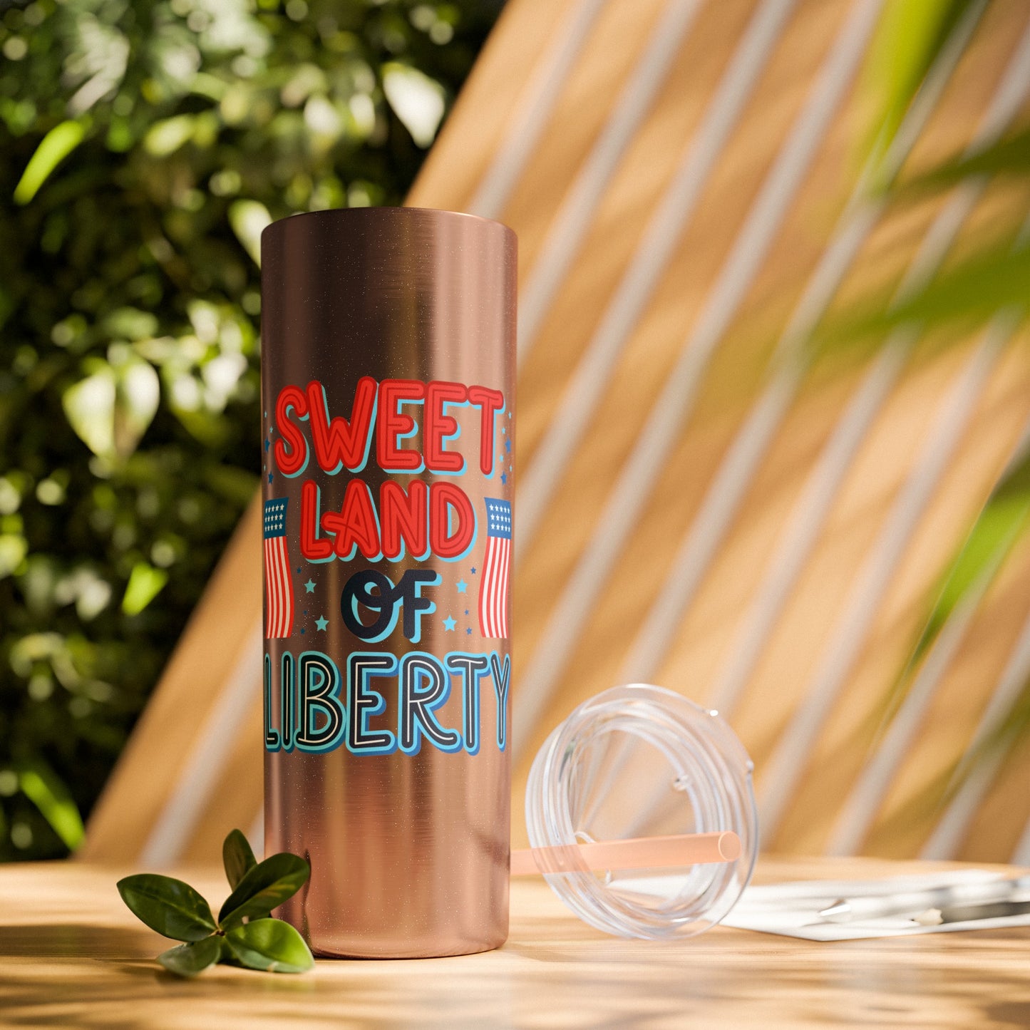 Patriot Skinny Tumbler with Straw, 20oz