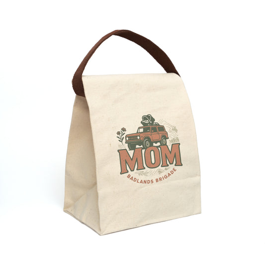 Mom's Adventure Canvas Lunch Bag - Eco-Friendly Tote with Strap