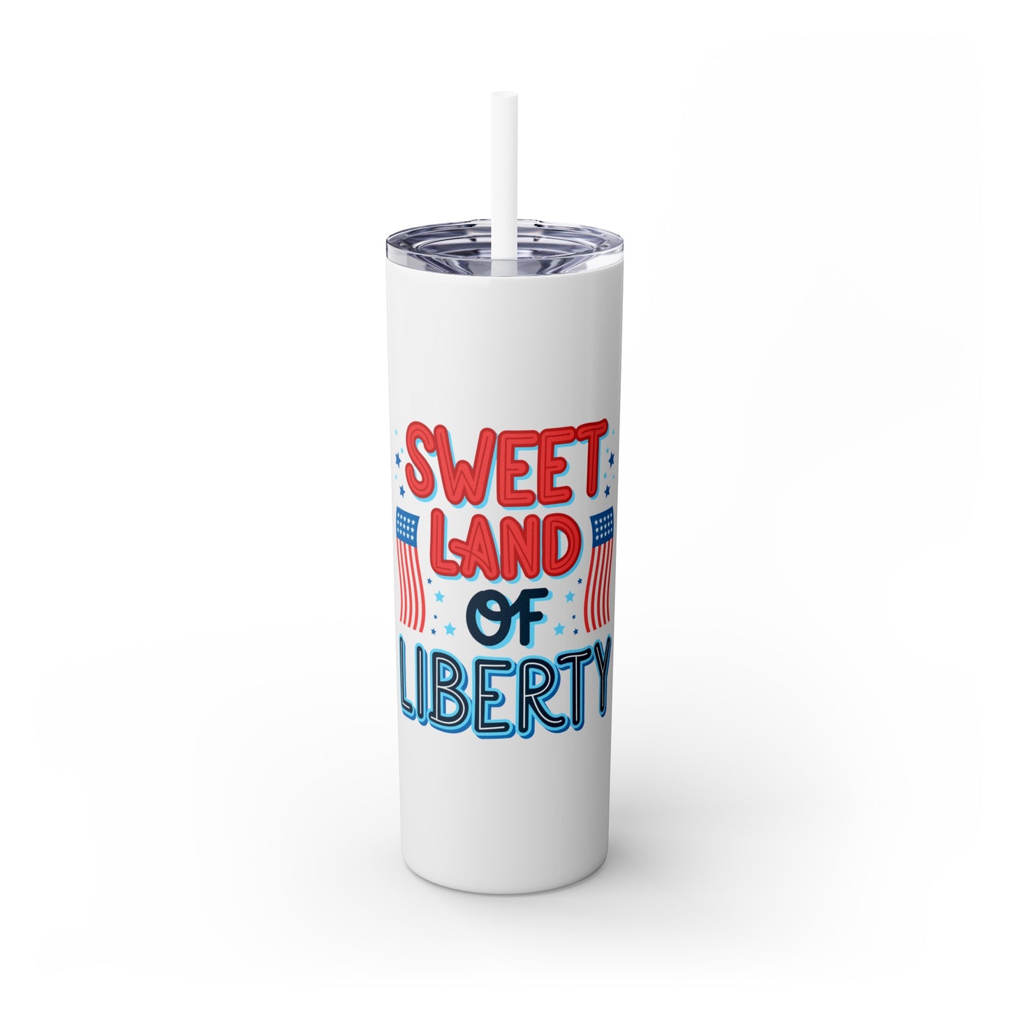 Patriot Skinny Tumbler with Straw, 20oz
