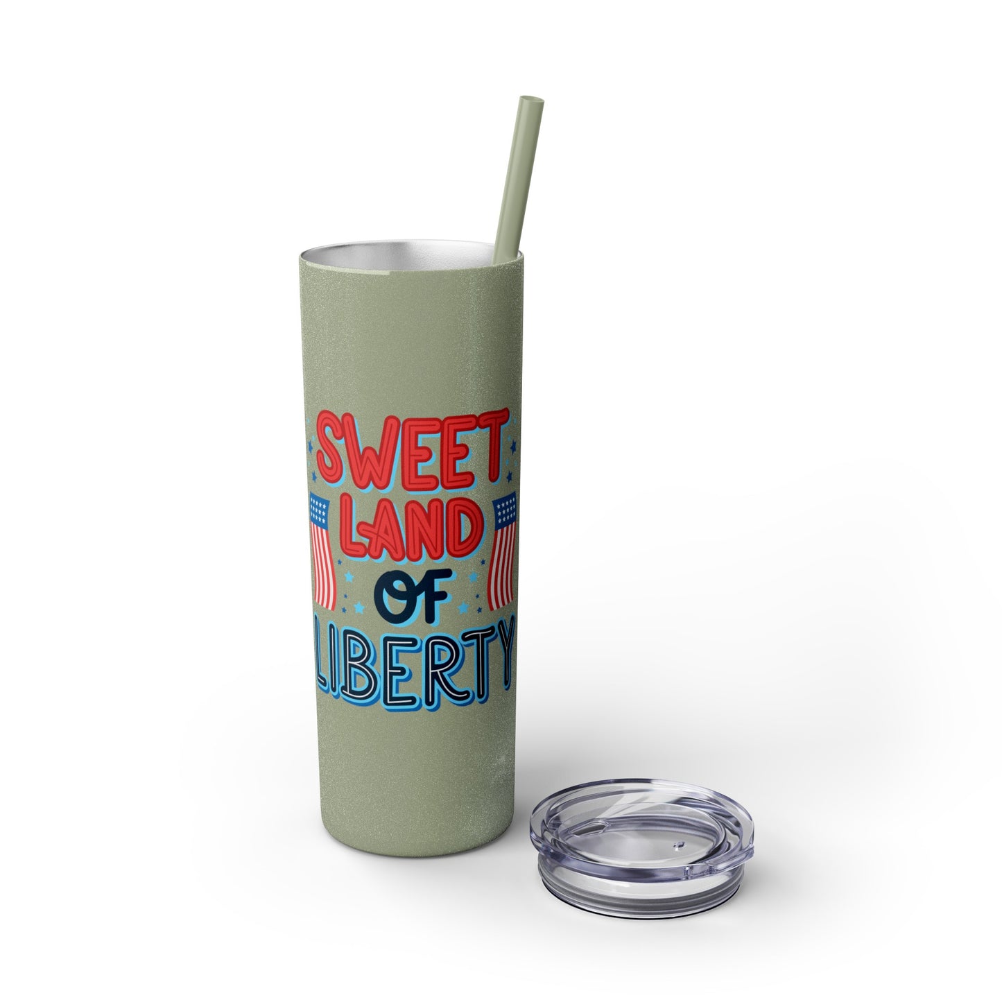 Patriot Skinny Tumbler with Straw, 20oz