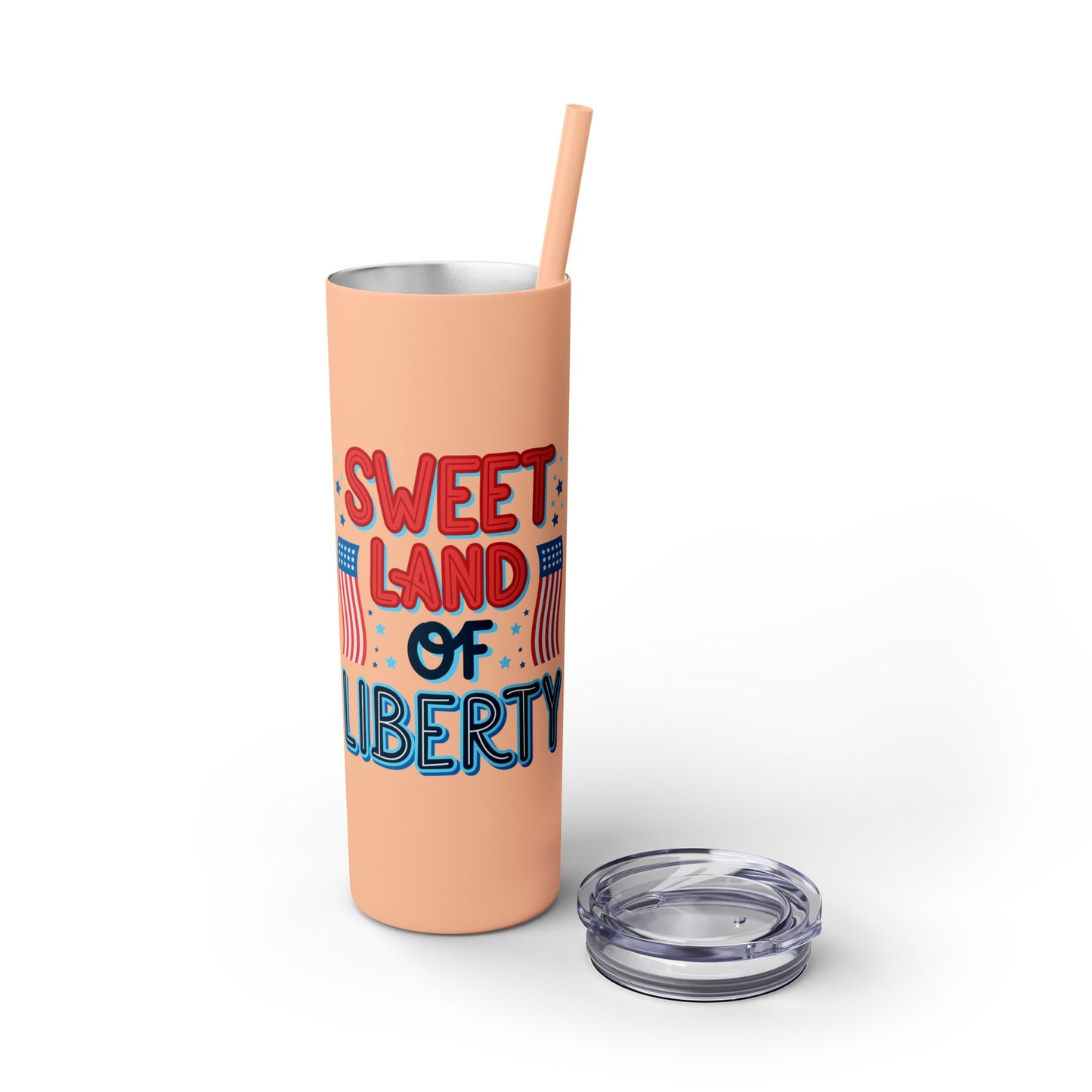 Patriot Skinny Tumbler with Straw, 20oz