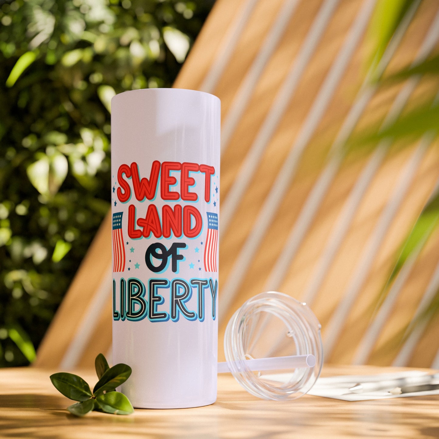 Patriot Skinny Tumbler with Straw, 20oz