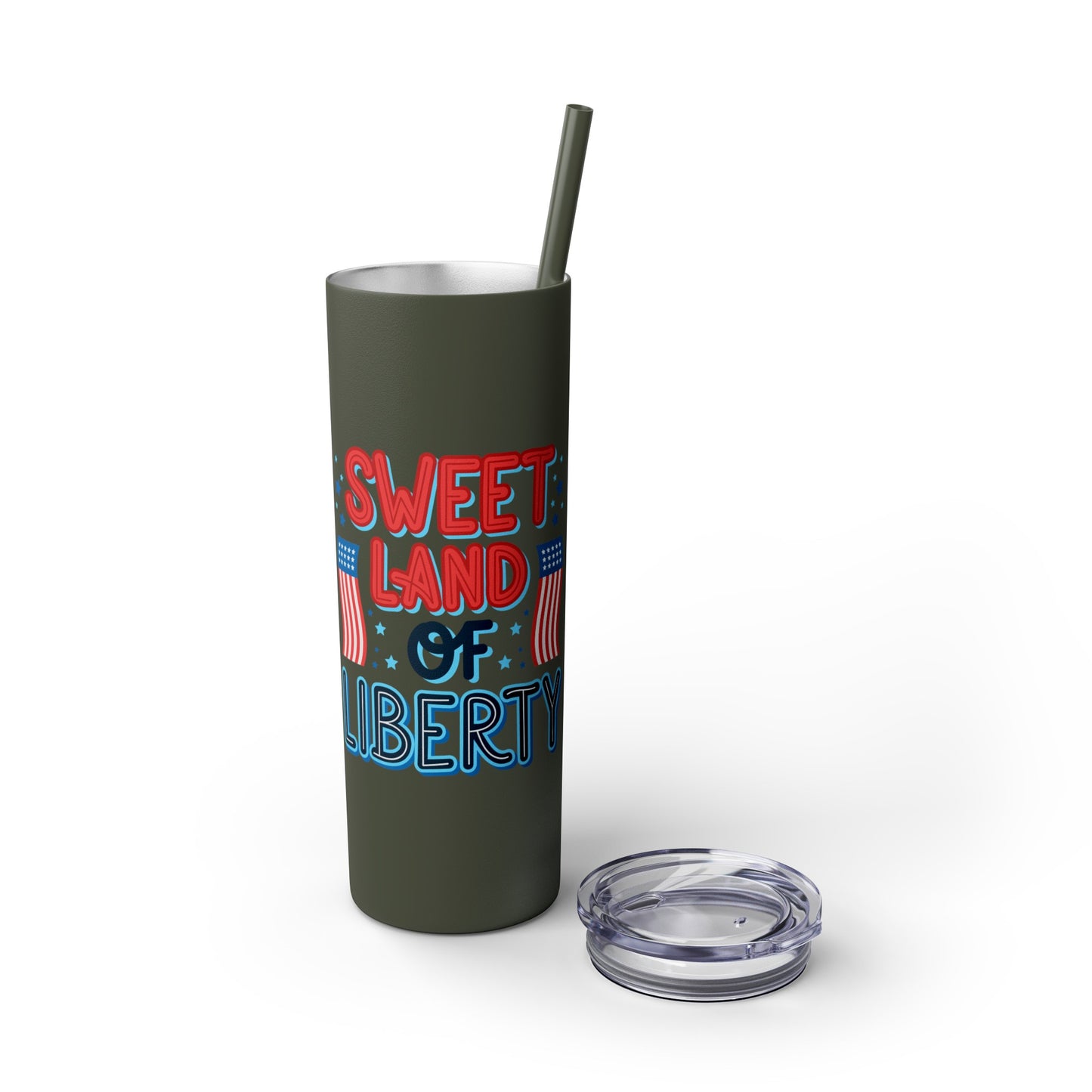 Patriot Skinny Tumbler with Straw, 20oz
