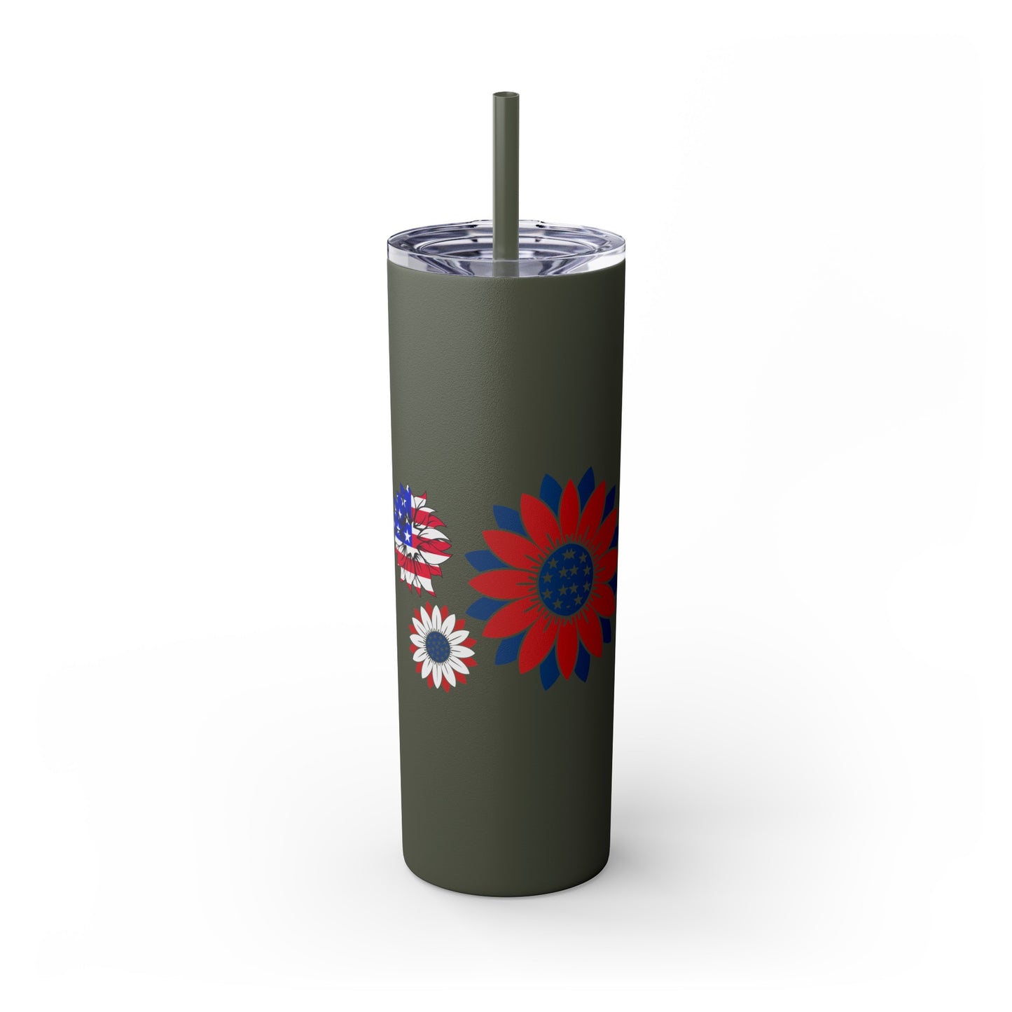 Patriot Skinny Tumbler with Straw, 20oz