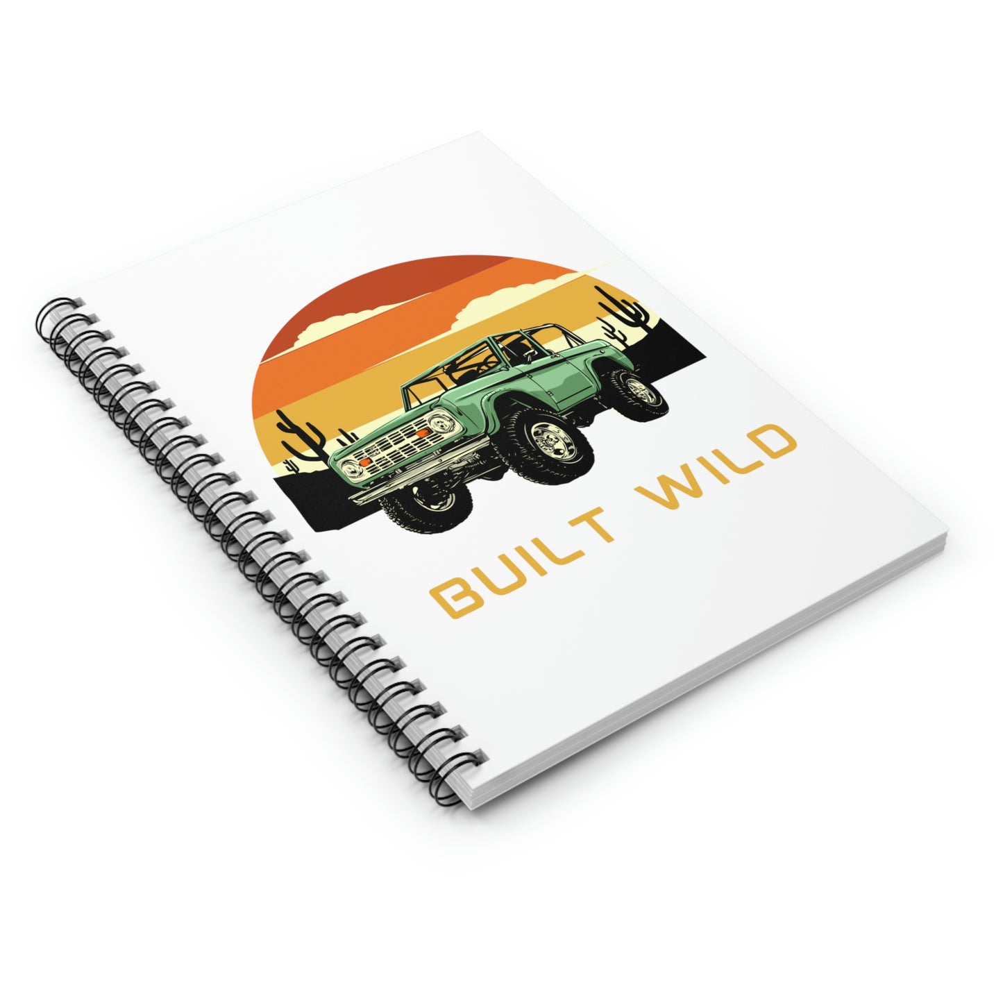 Built Wild - Bronco - Sunset - Spiral Notebook - Ruled Line