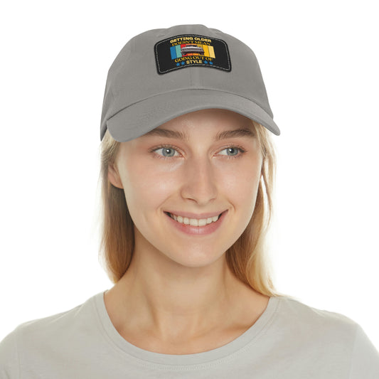 Getting Older Doesn't Mean Going Out Of Style - Bronco - Hat with Leather Patch (Rectangle)