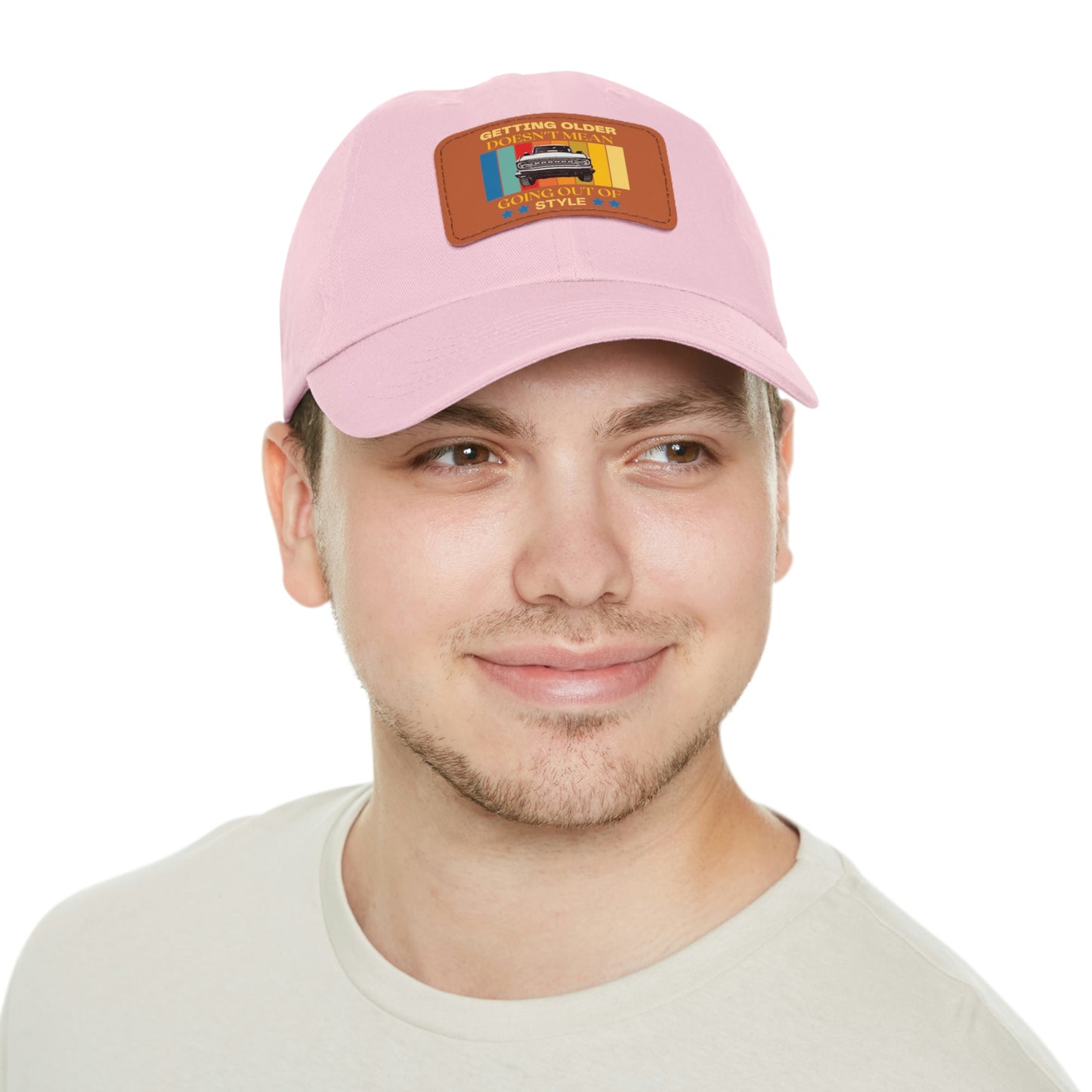 Getting Older Doesn't Mean Going Out Of Style - Bronco - Hat with Leather Patch (Rectangle)